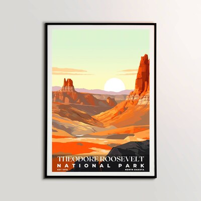 Theodore Roosevelt National Park Poster, Travel Art, Office Poster, Home Decor | S3 - image2